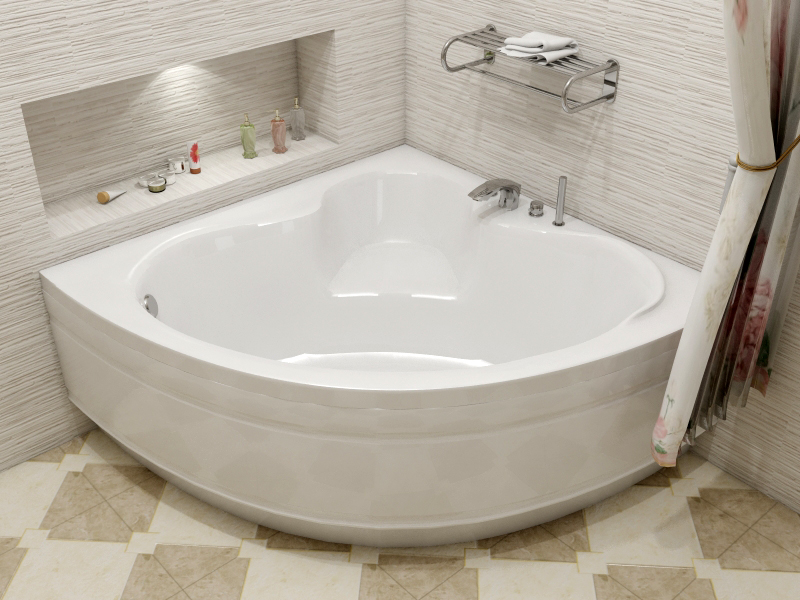 Ванна Relisan Polina 120x120 с гидромассажем в комплектации Basic