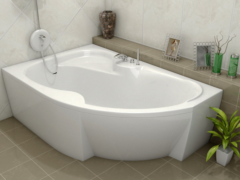 Ванна Vayer Azalia 150x105 (Левая) с гидромассажем в комплектации Basic