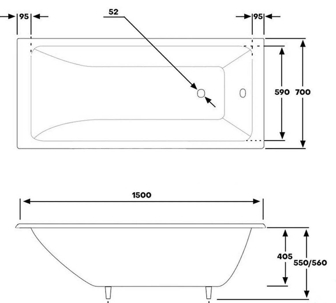 Ванна Byon Vilma 150 схема